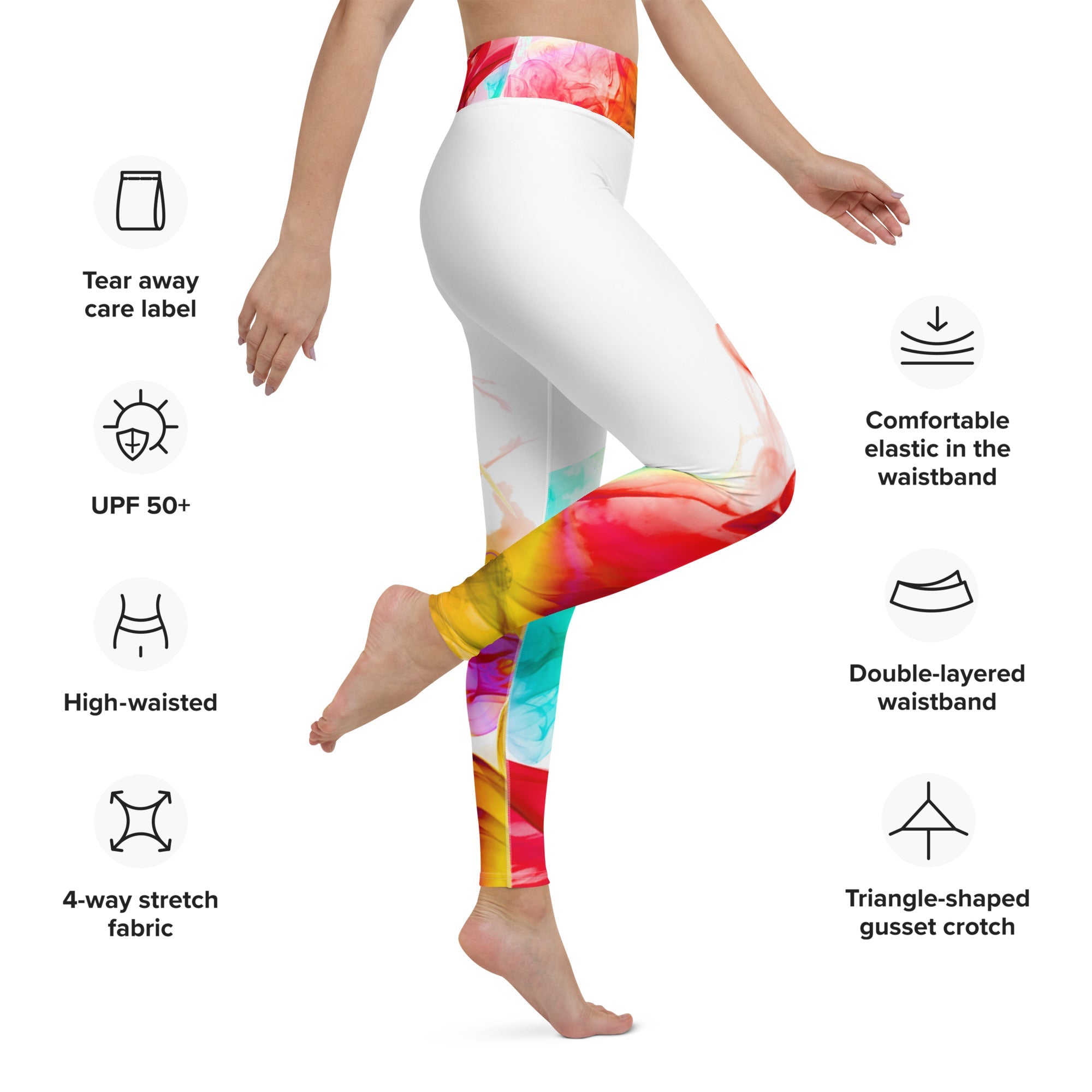 Yoga leggings Workout pants and Streetwear Gym leggings. Colorfall by WickedYo.